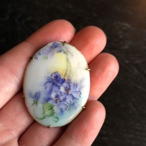 Vintage pin and butterfly